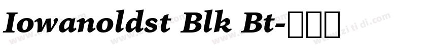 Iowanoldst Blk Bt字体转换